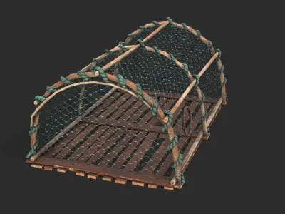 Crab Trap 03 Low-poly 3D model