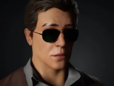 Male character Game Ready Low-poly 3D model