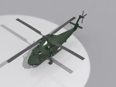 WAR HELICOPTER Low-poly 3D model