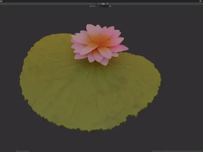 Yin Yang Koi Pond Free low-poly 3D model