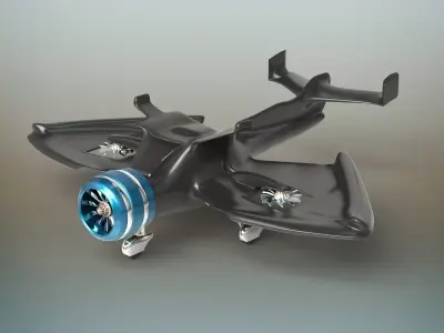 Futuristic Plane 3D model