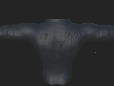 Jacket made on leather and with camo texture Low-poly 3D model