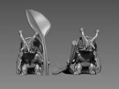Snail Companion - 3D Printable Character - 2 Poses 3D print model