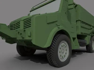 BMC 185 military Truck Low-poly 3D model
