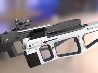 FN P90 2K prototype Low-poly 3D model