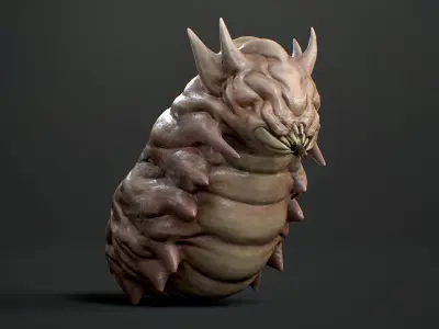 Land Larva2 - Game Ready Low-poly 3D model Low-poly 3D model