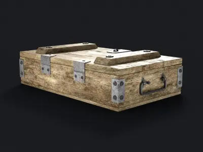 WOODEN ARMY CRATE Free low-poly 3D model