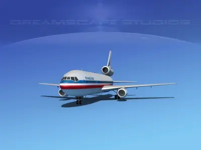Douglas DC-10 Trans Aero 3D model