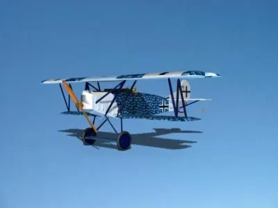 Fokker DVII Toy Plane 2 3D model