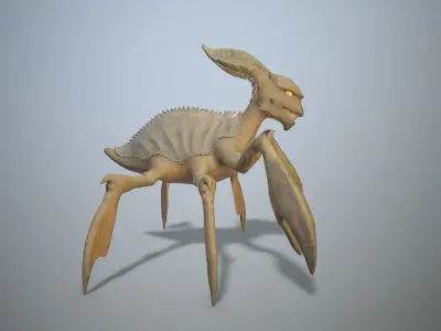 Mantis monster Low-poly 3D model