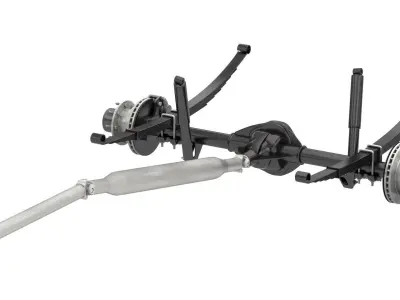 DUALLY AXLE AND DRIVESHAFT 3D model