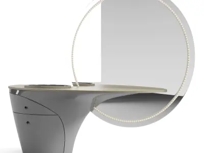 Visionnaire Jet Plane Make-up Unit 3D model