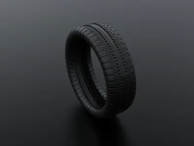 Detailed tire model 3D model