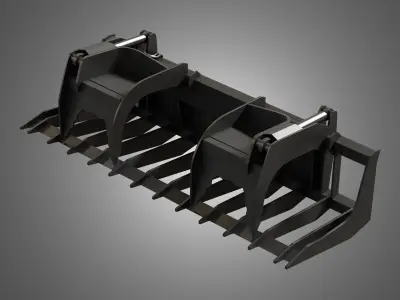 Log Fork - Spare Part for JCB Skid Steer Loader 3D model 3D model