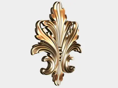 Carved decor for cnc 64 Free 3D model