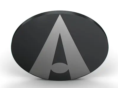 Ariel logo 3D model