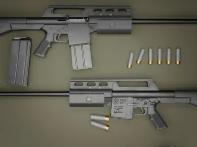 AS-1 Shotgun Free low-poly 3D model