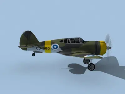 Curtiss H-75C Mohawk Finland 3D model