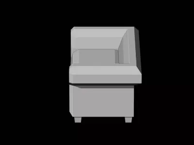 Classic Club Armchair lowpoly Free low-poly 3D model