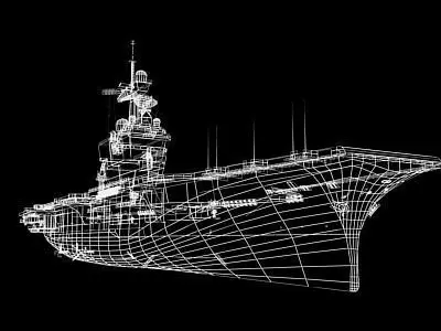 Nuclear aircraft carrier Charles de Gaulle 3D model