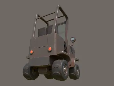Simple Jeep Low-poly 3D model
