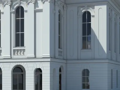 Generic Town Hall Building 3D model