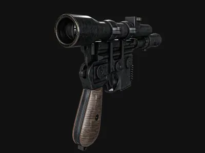 Star Wars  DL-44 Heavy Blaster Pistol Low-poly 3D model