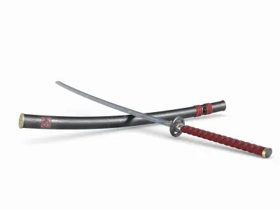 Katana ninja samurai sword 3D model