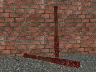 The Walking Dead Lucille Bat 3D model