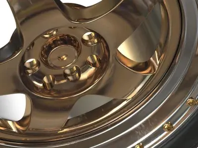 RimCar03 set of wheels 3D model