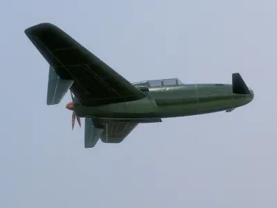 Canard Fighter Airplane 3D model