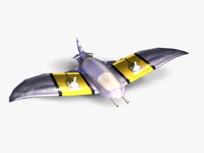 Space Ship1 Low-poly 3D model