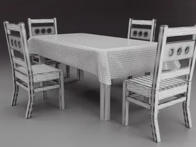 Kitchen Furniture Free low-poly 3D model