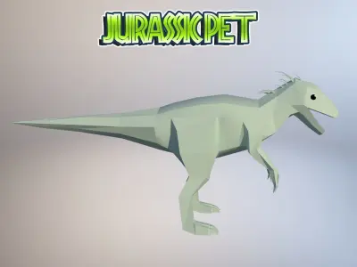 T-Rex Hybrid Low-poly 3D model