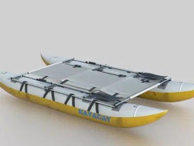 CATAMARAN inflatable raft 3D model