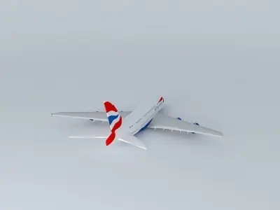 British Airways A380 Free 3D model