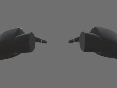 Car Mirror 08 Low-poly 3D model