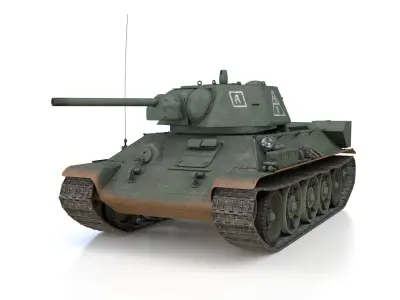 T-34-76 - Model 1942 - Soviet medium tank - 11 3D model
