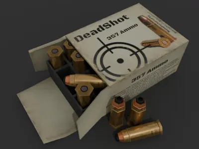 357 Ammo Box Game Ready Low-poly 3D model
