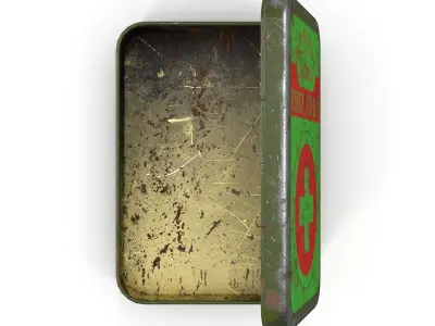 First aids kit Low-poly 3D model