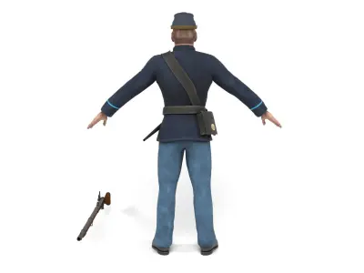Union Soldier Low-poly 3D model