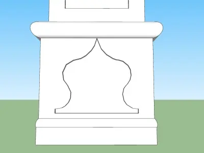 indian jodhpuri stone piller 3d modal Low-poly 3D model