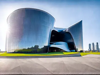 Shopping Mall Exterior 3D Model Deconstructivism design 3D model