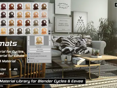 VMATS Realistic Material Library for Blender Cycles and Eevee Texture