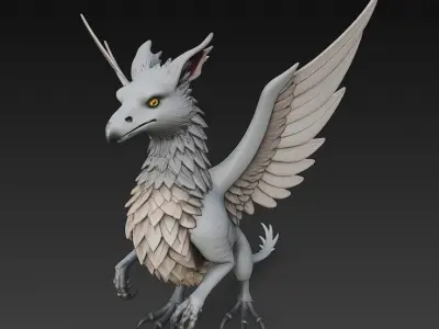 Griffin Realistic 3D Model Basic - Low Poly Realistic Low-poly 3D model