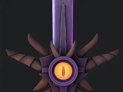 Stylized Magic Sword Low-poly 3D model purchase