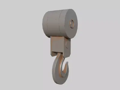 Industrial Auxiliary Hook Low-poly 3D model