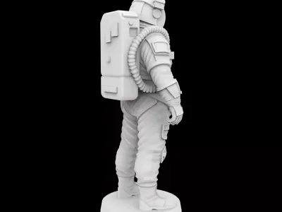 Astronaut Explorer Figurine 3D Print Model 3D print model