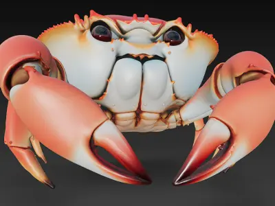Crab Realistic 3D Model - Low Poly Realistic Low-poly 3D model
