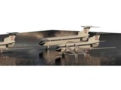 Hawker Siddeley TRIDENT 1C and 2E and 3B 3D model
